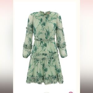 Ivy City Co Green Floral Geneva Long Sleeve Dress